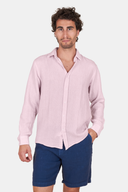 Chemise Gaze de Coton Rayé Rose