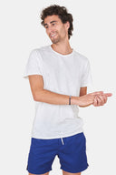 T Shirt Col Rond Blanc