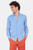 Chemise Voile de Coton Rayure Pacific