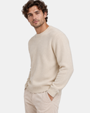 Pull Col Rond Mérinos Ecru