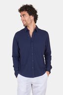 Chemise New Piquée Marine