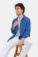 Veste Lin Denim Blue Stone