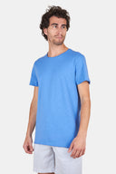 T Shirt Col Rond Bleu
