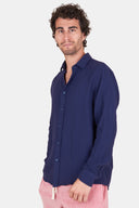 Chemise Gaze de Coton Marine