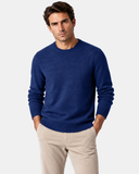 Pull Col Rond Mérinos Navy